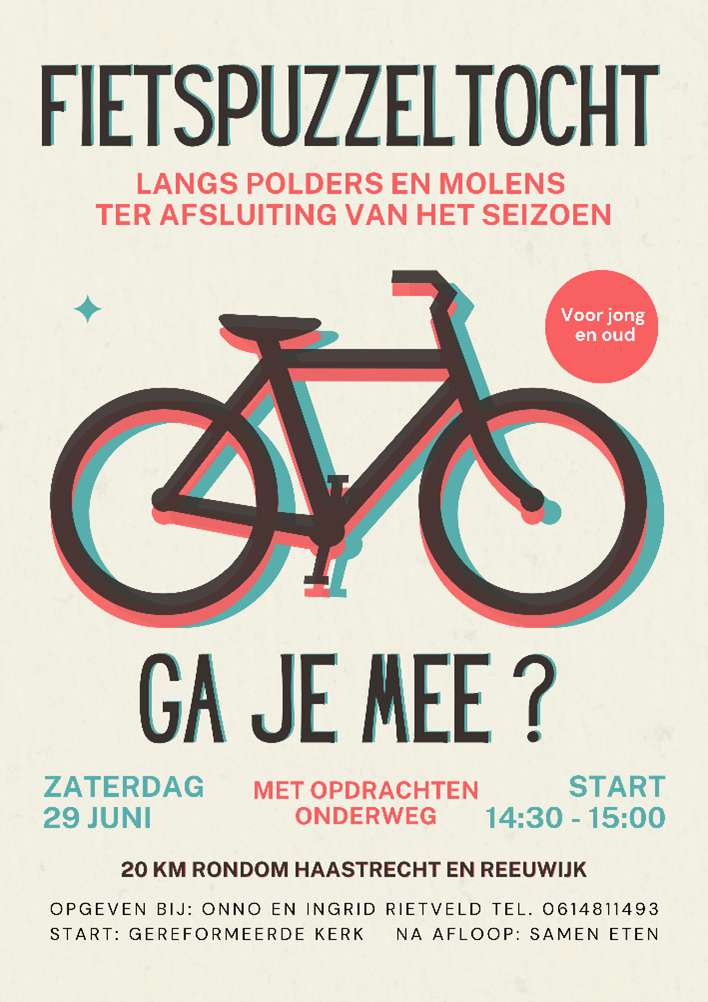 Jaarafsluiting met fietspuzzeltoch en crocpottmaaltijd